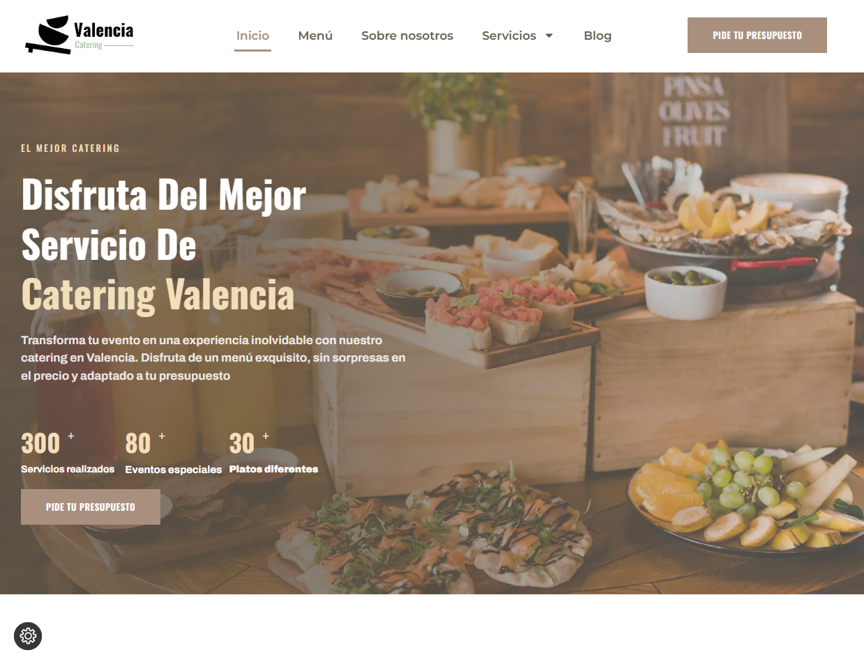 Imagen de la página web de Catering Valencia