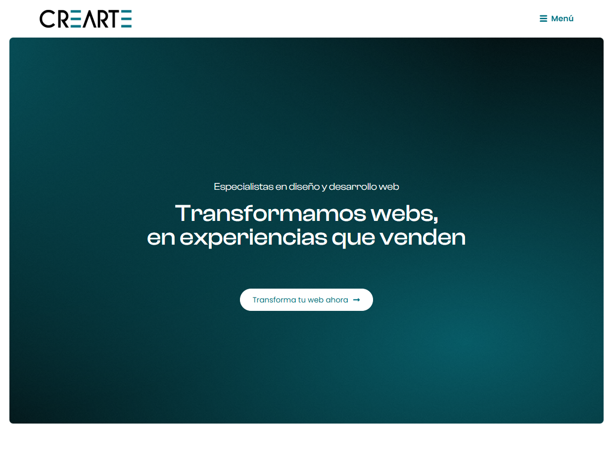 Imagen de la página web de Crearte Ousourcing