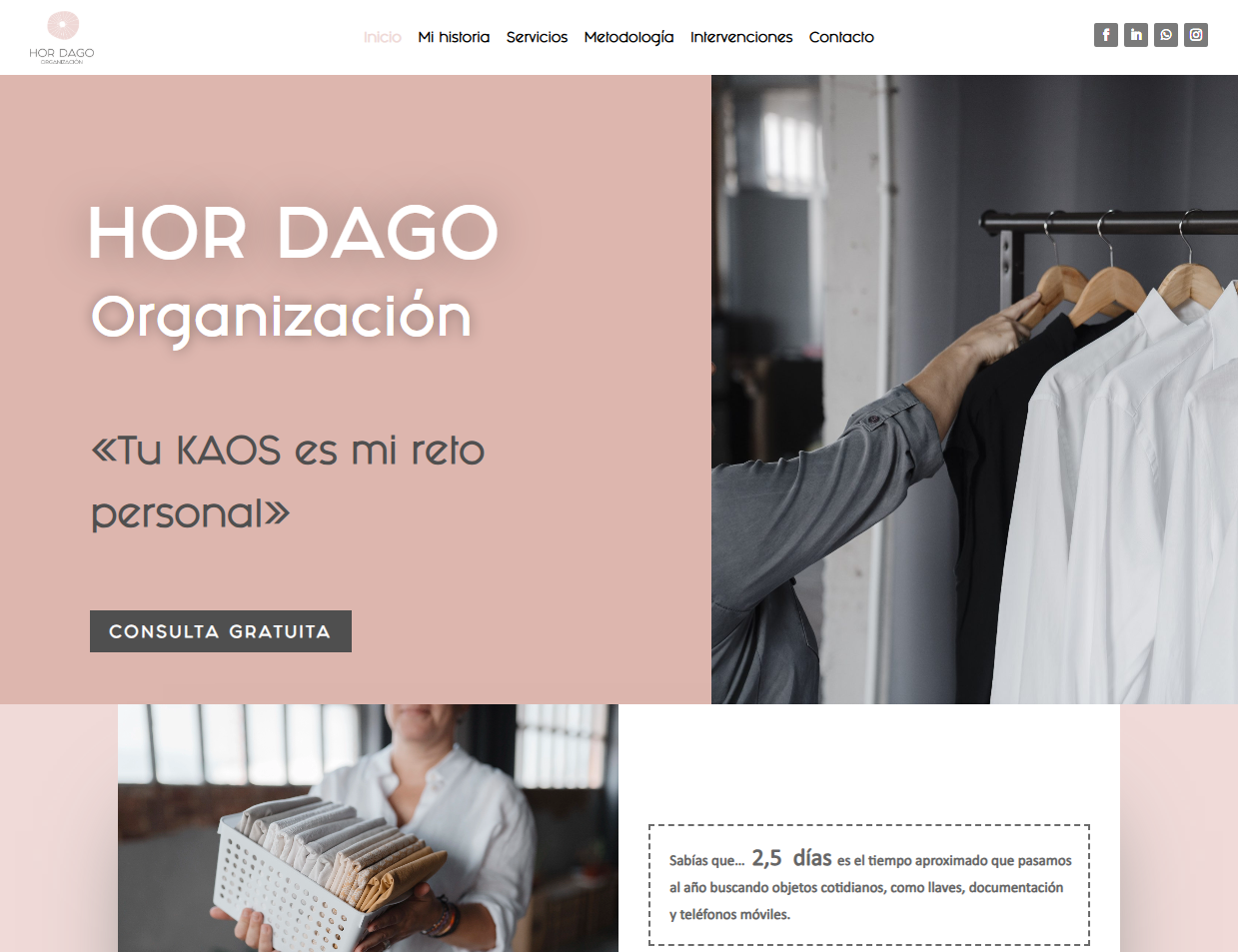 Imagen de la página web de Hor Dago Organización